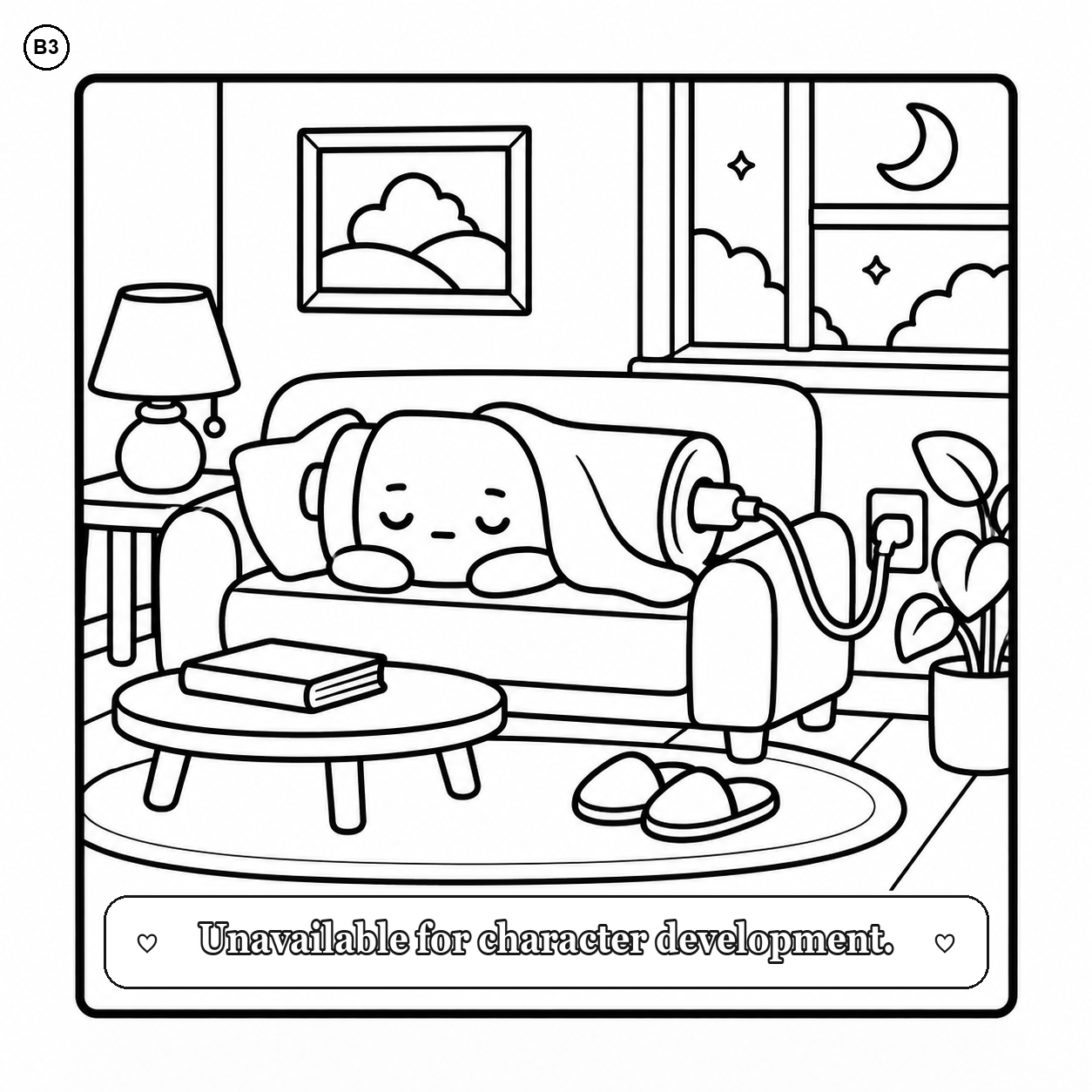 Bonus page B3: Unavailable for character development.